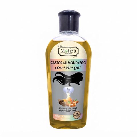 Saç yağı Motiza Natural Castor + Almond + Egg, 200 ml — Bakı