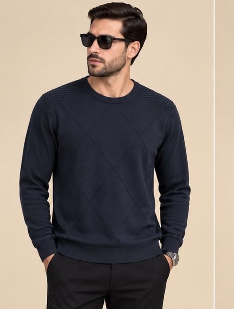Kişi cemperi Q7242, qara, pambıq, ölçü 4XL — Bakı