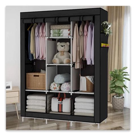 Portativ şkaf XC09, metal/parça, qara, 130x45x175 sm — Bakı
