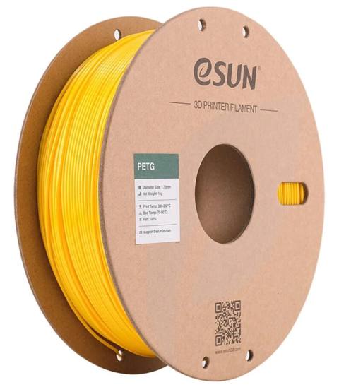 Esun Petg 1.75 mm Filament – Sarı, 1 kq Petg materialı sərt — Robotzade Azərbaycan — Electronics