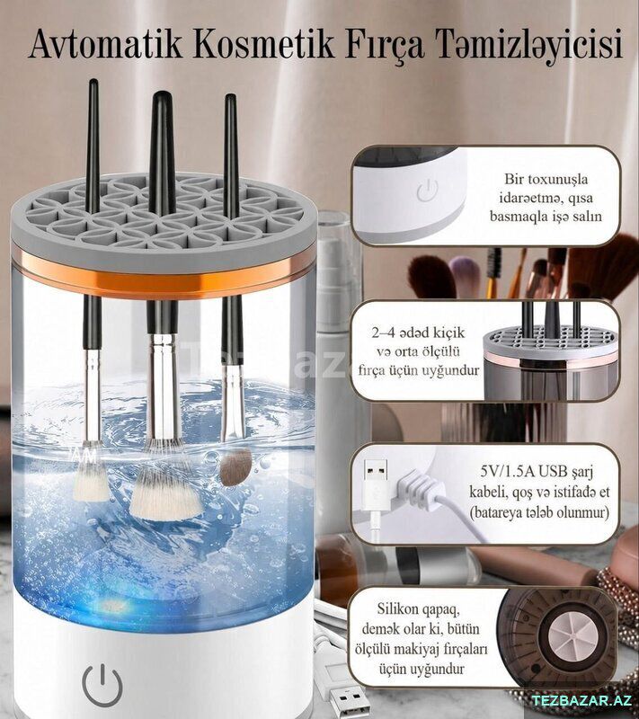Avtomatik makiyaj fırçası təmizləyicisi — Gözəllik və səhiyyə, Bakı (3)