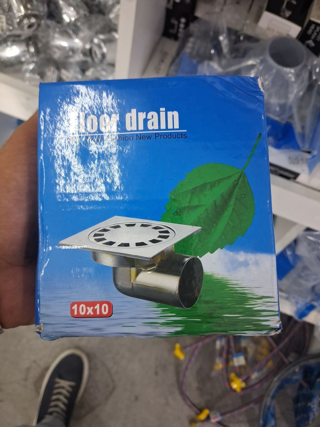 Məhsul: Floor Drain – döşəmə üçün su axıdıcı Ölçü: 10x10 Təsviri — Santexnika, Bakı