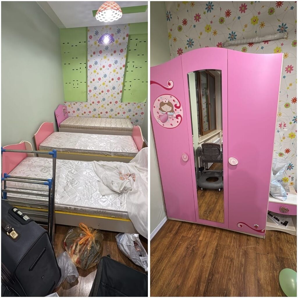 Gənc yataq mebeli satılır 2 yaraq və dolab. Matraslar daxil — Mebel, Bakı