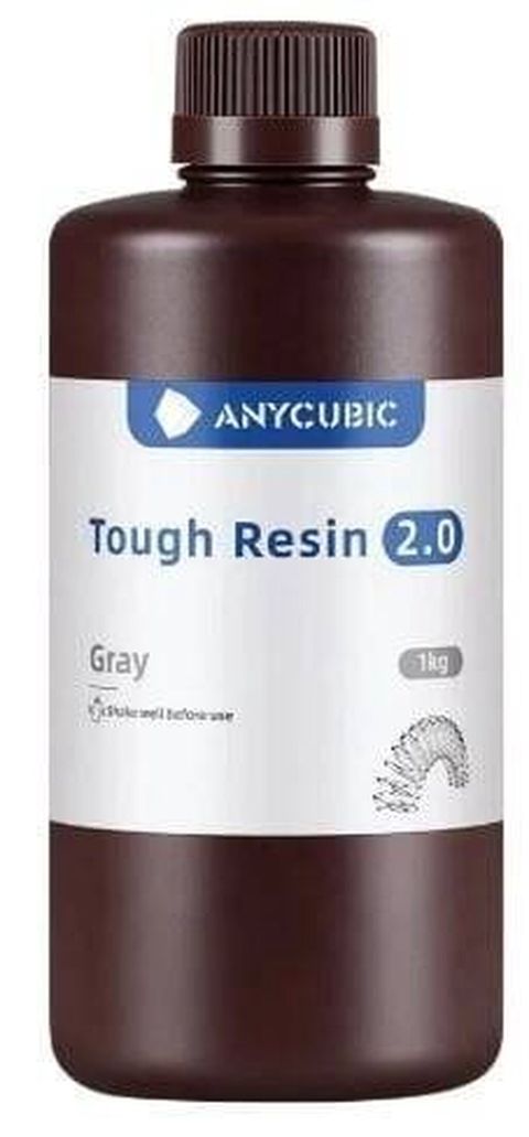 Anycubic Tough Reçine 2.0, Boz – 1 kq UV həssaslığa sahib, resin — Bakı