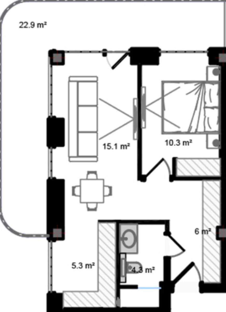 Satılır 2 otaqlı yeni tikili 76.9 m² — Mənzil, Bakı (6)