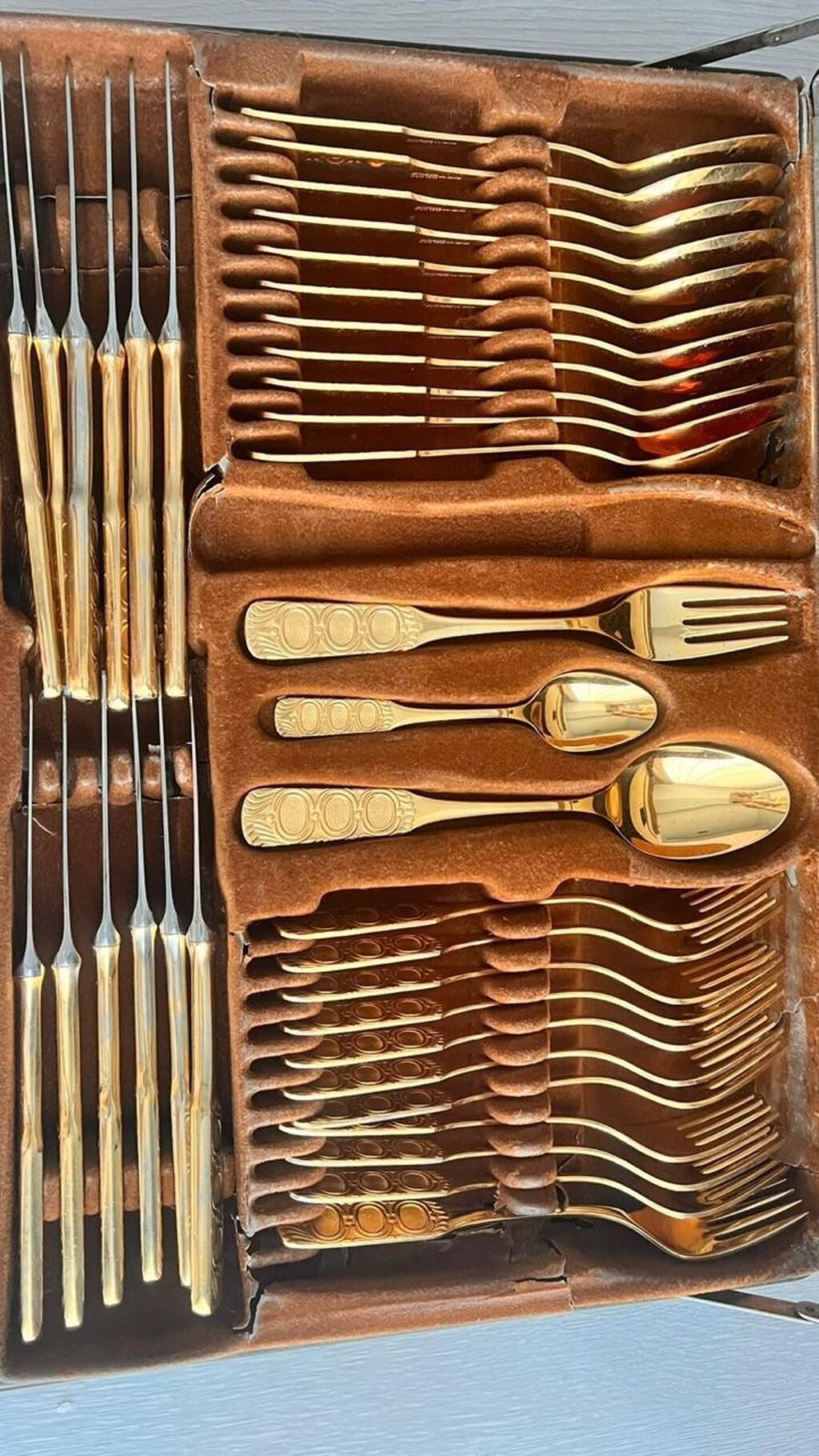 Solıngen qızıl örtüklü stolüstü dəst - Material: 18/10 paslanmayan — Qablar və mətbəx əşyaları, Bakı (3)