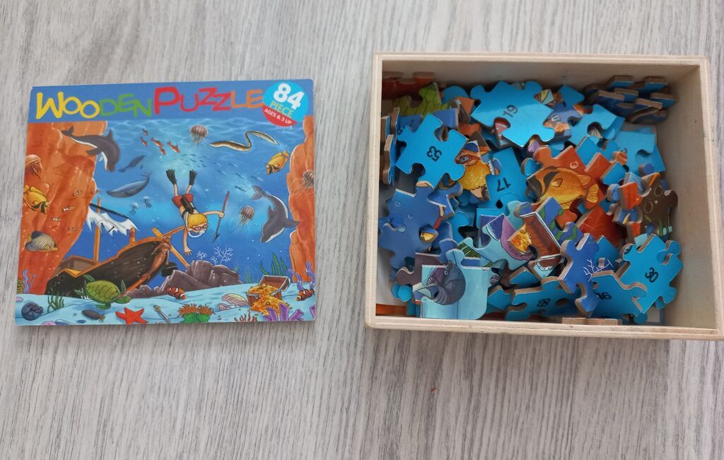 Taxta Puzzle – “Underwater Adventure” - 84 ədədlik puzzle dəsti — Inkişaf edir oyuncaqlar, Bakı (2)