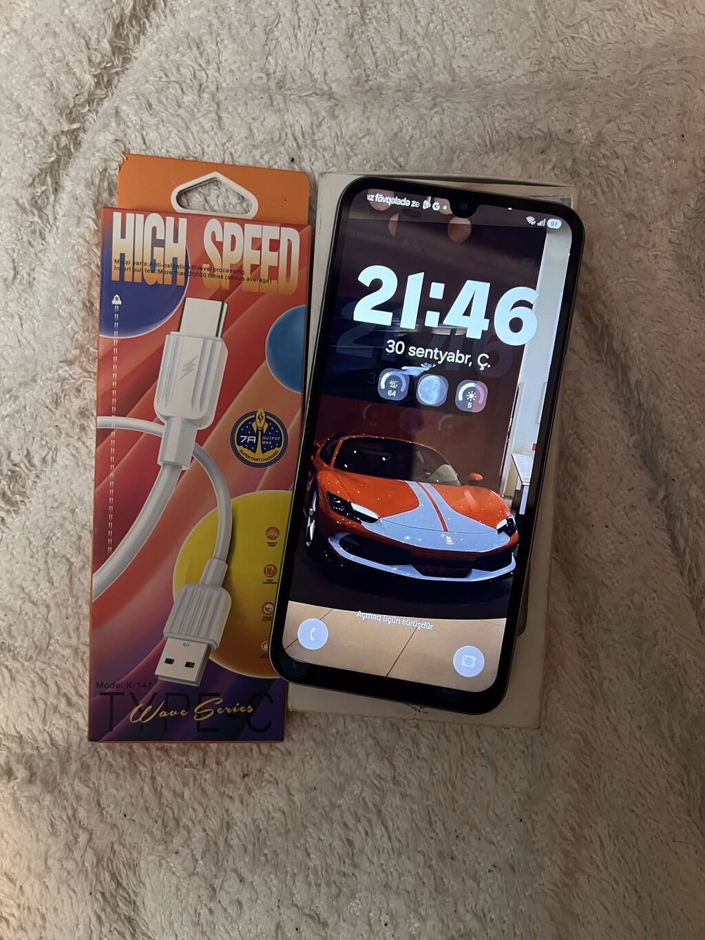 Samsung Galaxy A24 4G, 128 GB, rəng - Ağ, Sensor, Face ID — Samsung, Bakı