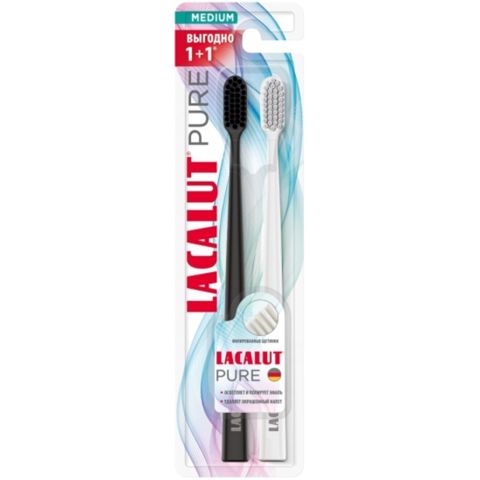 Diş fırçası dəsti Lacalut Pure Medium, 2 əd — Bakı