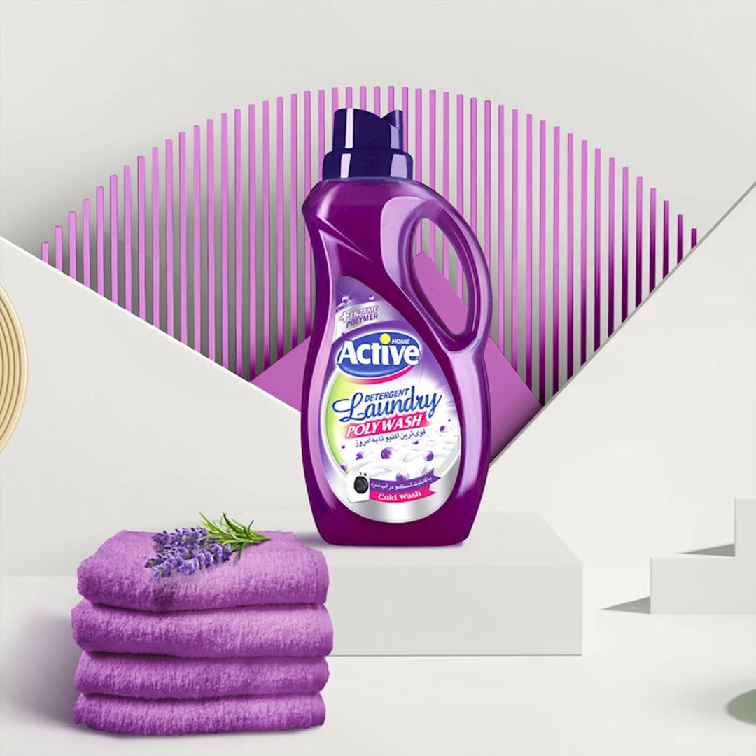 Gel-konsentrat Active Home Polywash Laundry Violet, ağ və rəngli paltarlar üçün, avtomat/əl yuma, çiçək ətri, 1.5 l — Mallar, Bakı (2)