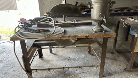 Ağac emalı üçün stasionar dəzgah komplekti - Masaüstü dairəvi mişar — Masallı