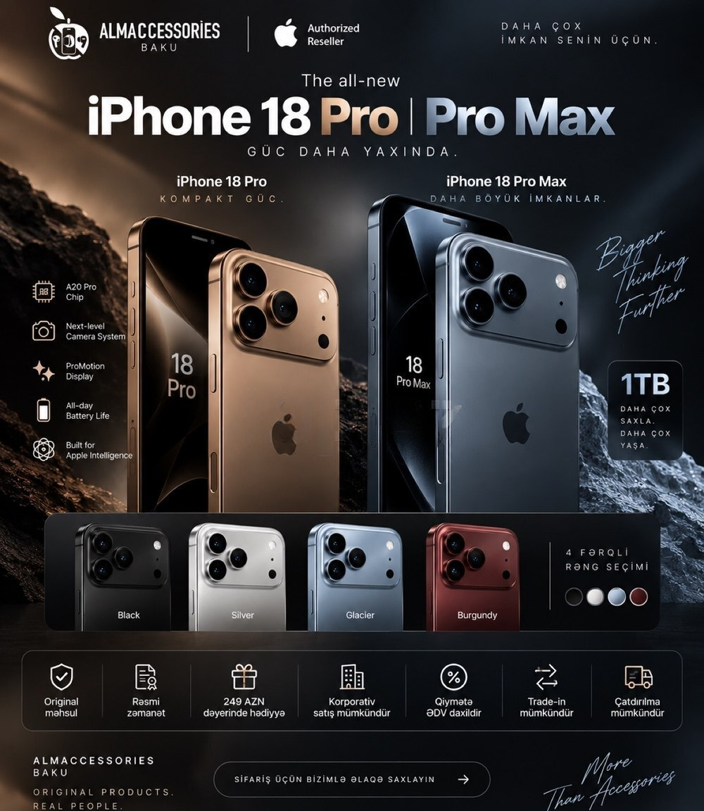 Apple iphone 18 pro, 12 GB — Bakı
