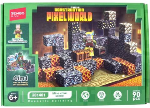 Maqnit konstruktor Pixel World, 90 əd, 6+ yaş — Bakı