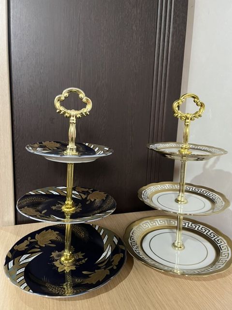 Tort və şiriniyyat qabı, rəng - Qızılı, Farfor — Bakı