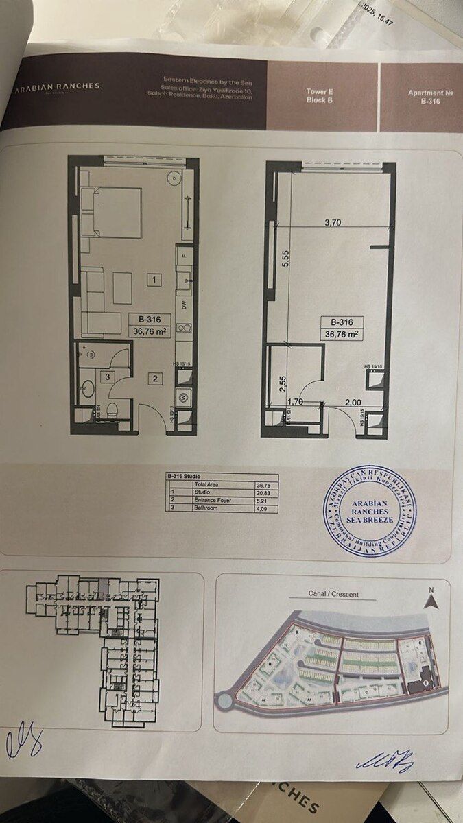 Satılır 1 otaqlı yeni tikili 36.7 m² — Mənzil, Bakı (6)