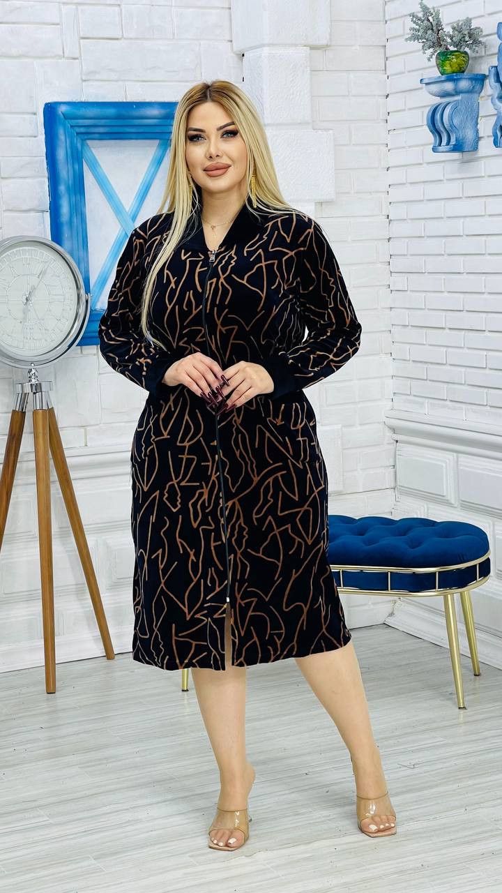 Ev xələti, tünd göy, velür, ölçü 5XL — Mallar, Bakı (3)