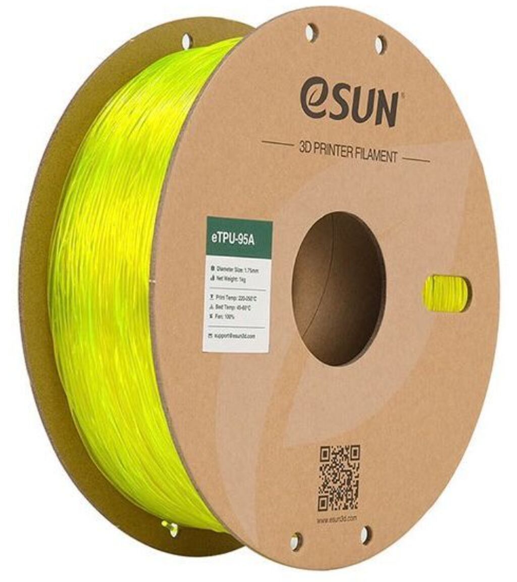 Esun eTPU-95A 1.75mm Filament – Yarımşəffaf Sarı, 1 kq TPU materialı — İstehlak malları və aksesuarlar, Bakı