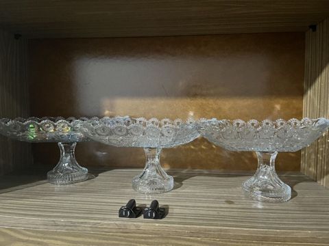 Şüşə/porselen qab dəsti – 3 ədədi 15azn - Material: şəffaf şüşə — Bakı