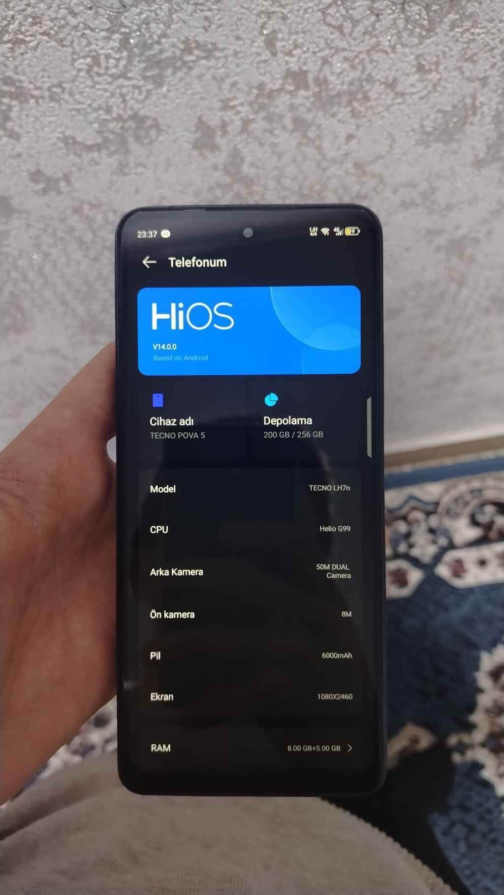 Tecno Pova 5, 256 GB, Zəmanət — Tecno, Şabran (2)