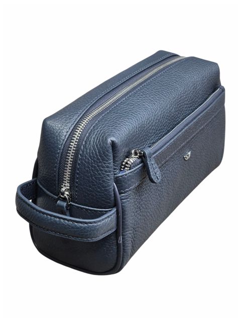 Klatç unisex, təbii dəridən, göy, 13x24x9 sm, Türkiyə istehsalı - Tergan_21496_Lacivert — Bakı
