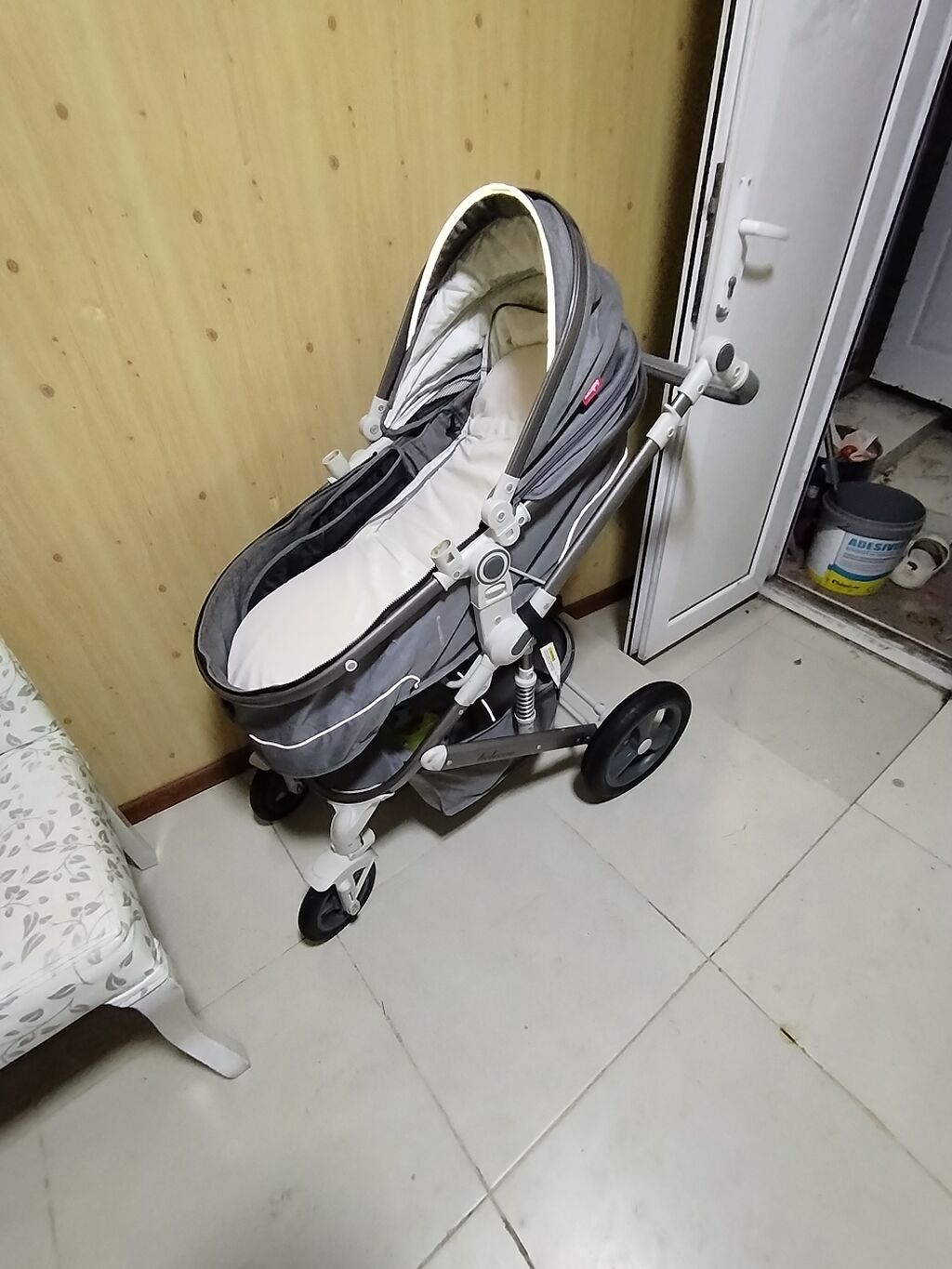 Uşaq arabası – çoxfunksiyalı, 3 təkərli dizayn - Rəng: boz — Arabalalar, Bakı (4)