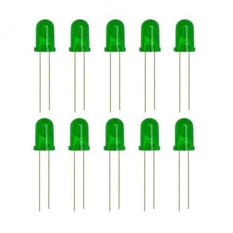 Başlıq: 5 mm Yaşıl LED Paketi – 10 ədəd Təsvir: - Paket: 10 ədəd 5 mm — Bakı