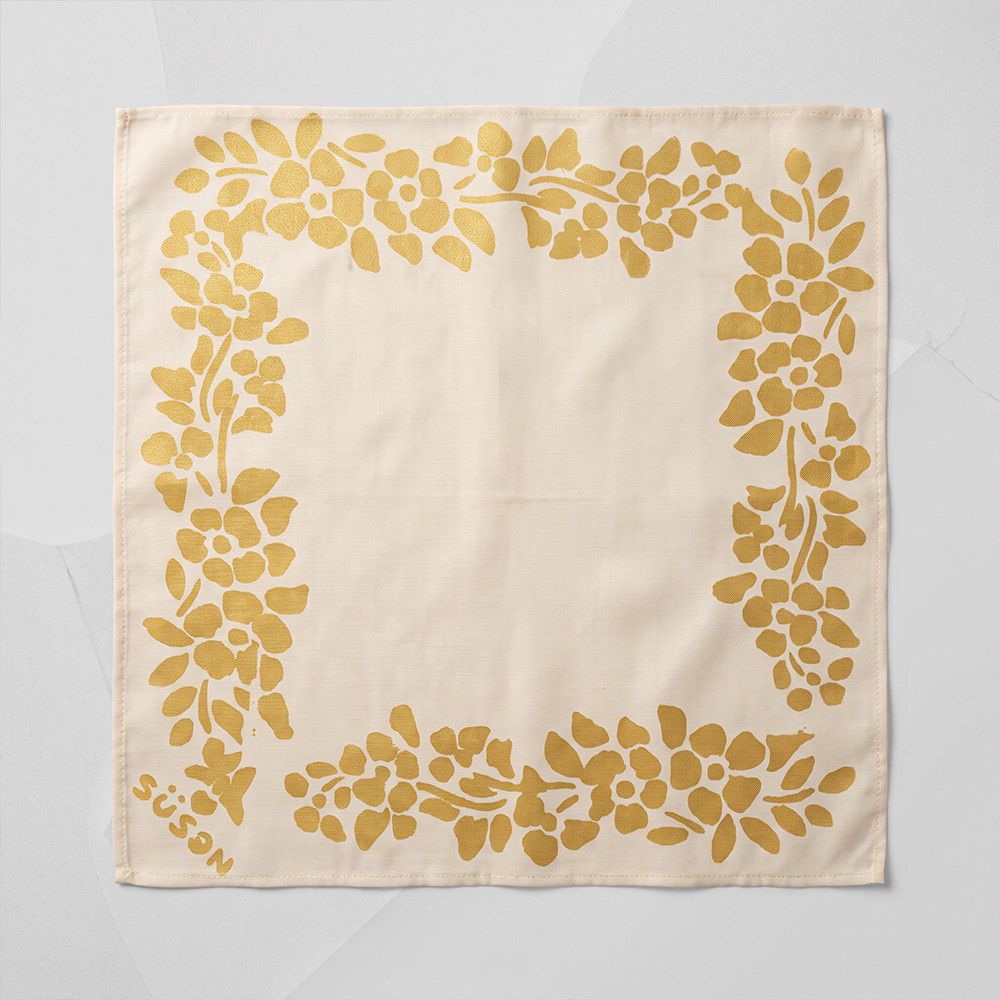 Kəlağayı Süsən, İpək, Bej, 33x33 sm — Mallar, Bakı
