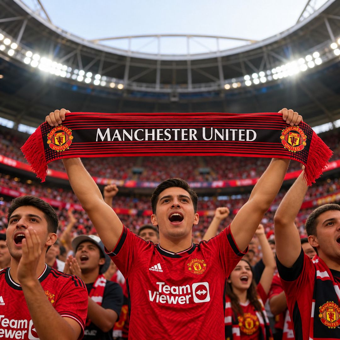 Azarkeş şərfi Manchester United, 140x15 sm, qırmızı — Mallar, Bakı (2)
