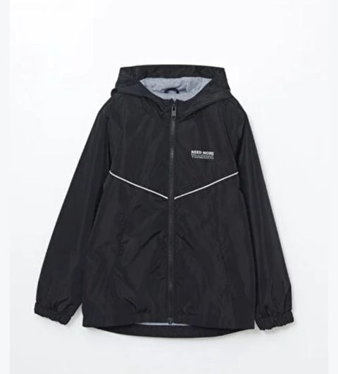 Uşaq üçün yüngül küləkkeçirməz jaket - Rəng: qara - Material: nazik — Bakı