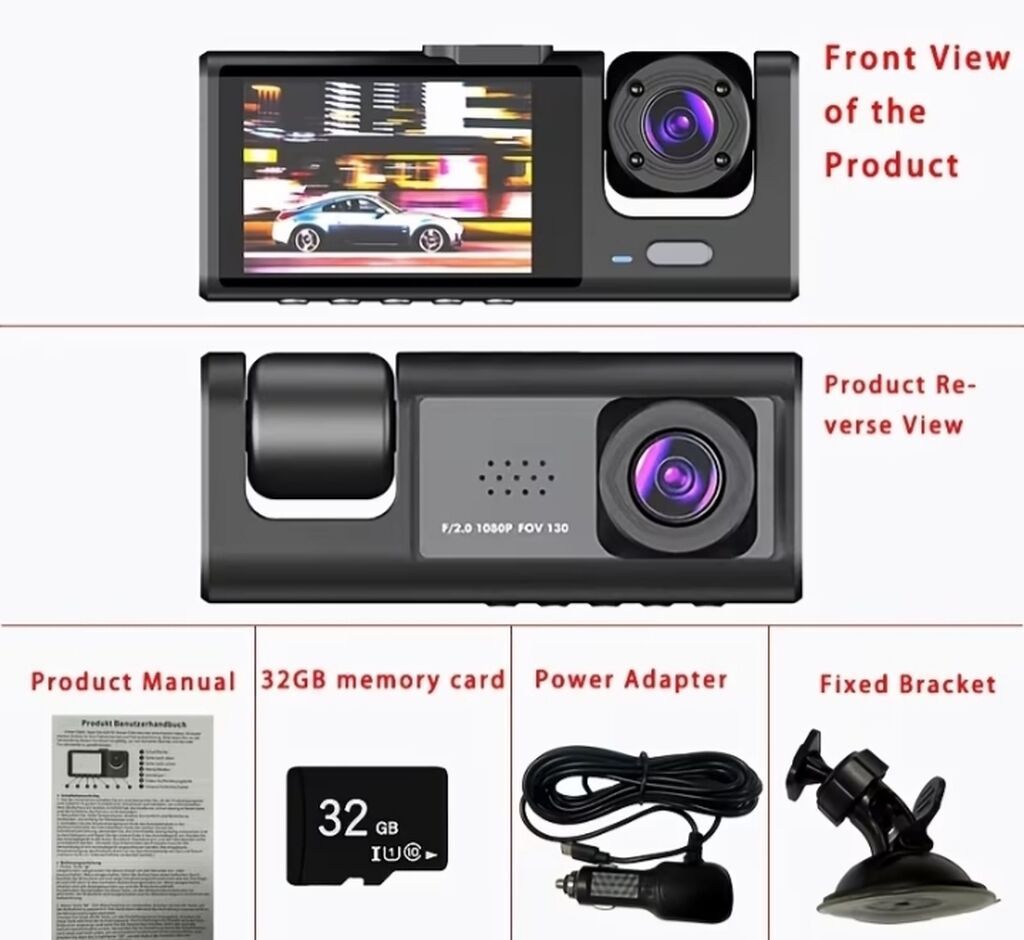 Baideluo HD DVR avtomobil videoregistratoru Xüsusiyyətlər: - İki — Video qeydediciləri, Gəncə