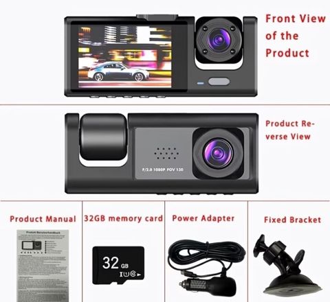 Baideluo HD DVR avtomobil videoregistratoru Xüsusiyyətlər: - İki — Gəncə