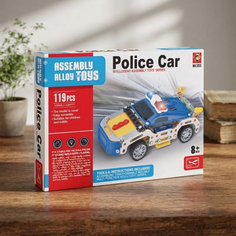 Metal konstruktor Police Car, 8+, 119 element — Bakı