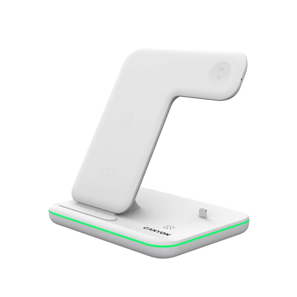 Canyon Wireless Charger 3in1 15W White / CNS-WCS302W — Simsiz yükləycilər, Bakı (2)