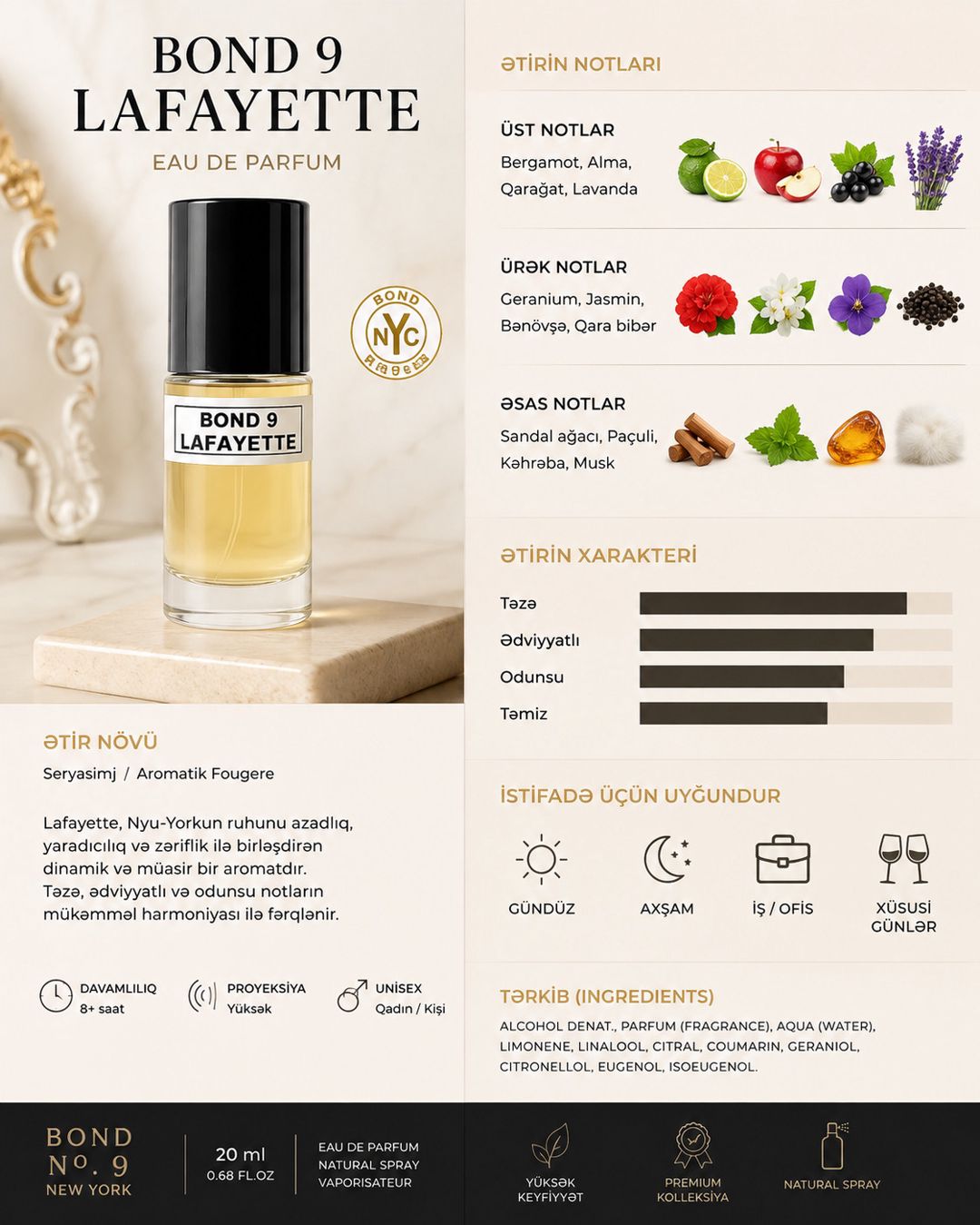 No Brand Lafayette ətir suyu uniseks, 20 ml — Mallar, Bakı (2)