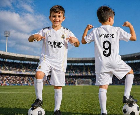 Oğlanlar üçün futbol dəsti eu006 VC_2415493, neylon, 10 yaş, ağ — Bakı