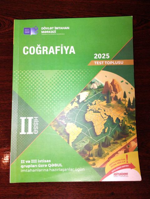 Məhsul: Coğrafiya – 2025 Test Toplusu (II hissə) Xüsusiyyətlər — Bakı