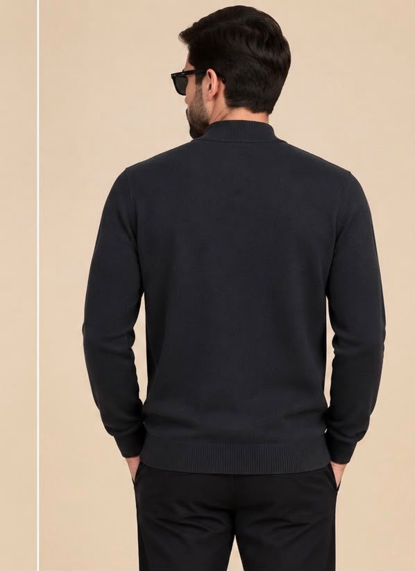 Kişi sviteri Q7007, qara, pambıq, ölçü L — Mallar, Bakı (2)