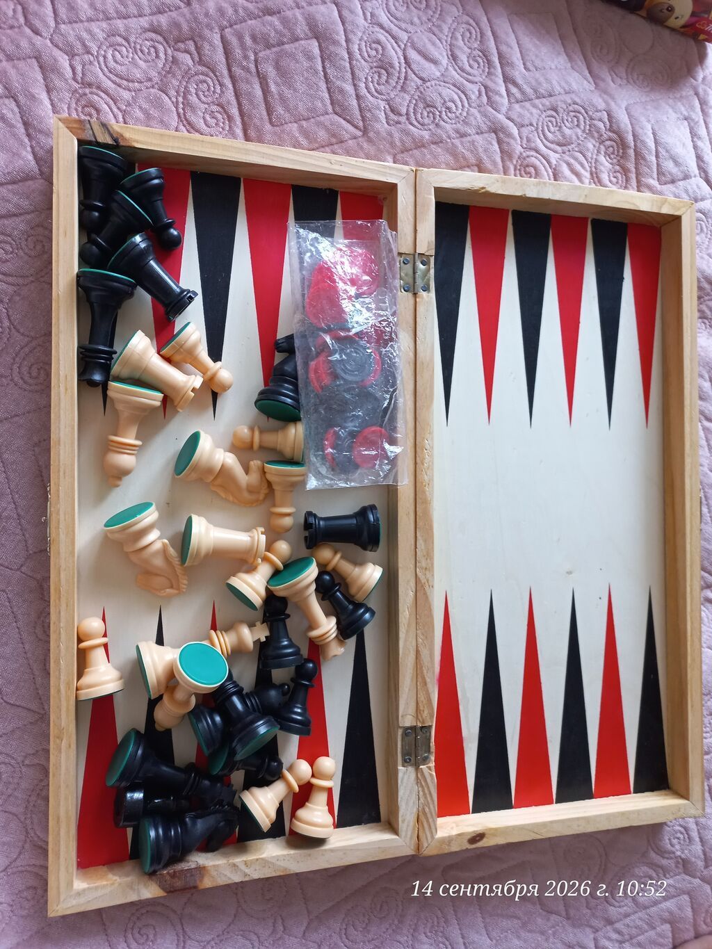 Classic Wood 3 in 1 – şahmat, dama və nərd dəsti - Brend: Leon — Stolüstü və kart oyunları, Bakı (3)