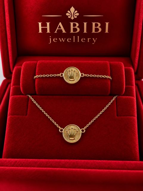 Zinət dəsti Habibi Jewellery HJ970, kulonlu zəncir və qolbaq, qızıl 585 əyar, qızılı — Bakı