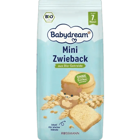 Qəlyanaltı Babydream Mini Zwieback, 7 aydan, 100 q — Bakı