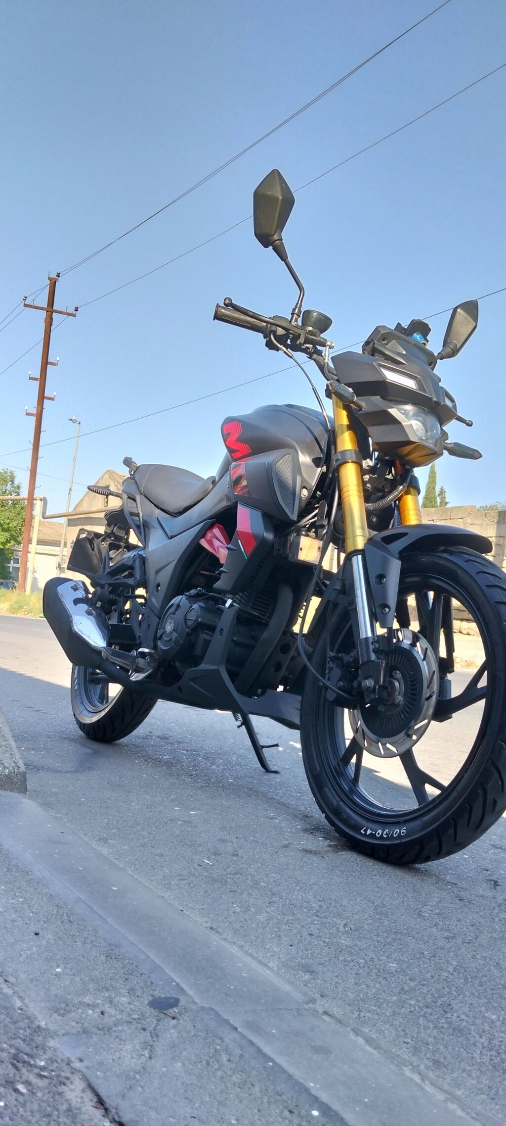 Sport-naked üslubunda şəhər motosikleti - Rəng: qara/qrafit gövdə 10-OO-106 — Motosikletlər, Bakı (3)