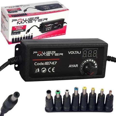 Power Master Çox Uçlu Ayarlı Pilləli Adapter – Model 18747 Qiymət: 39 — Bakı