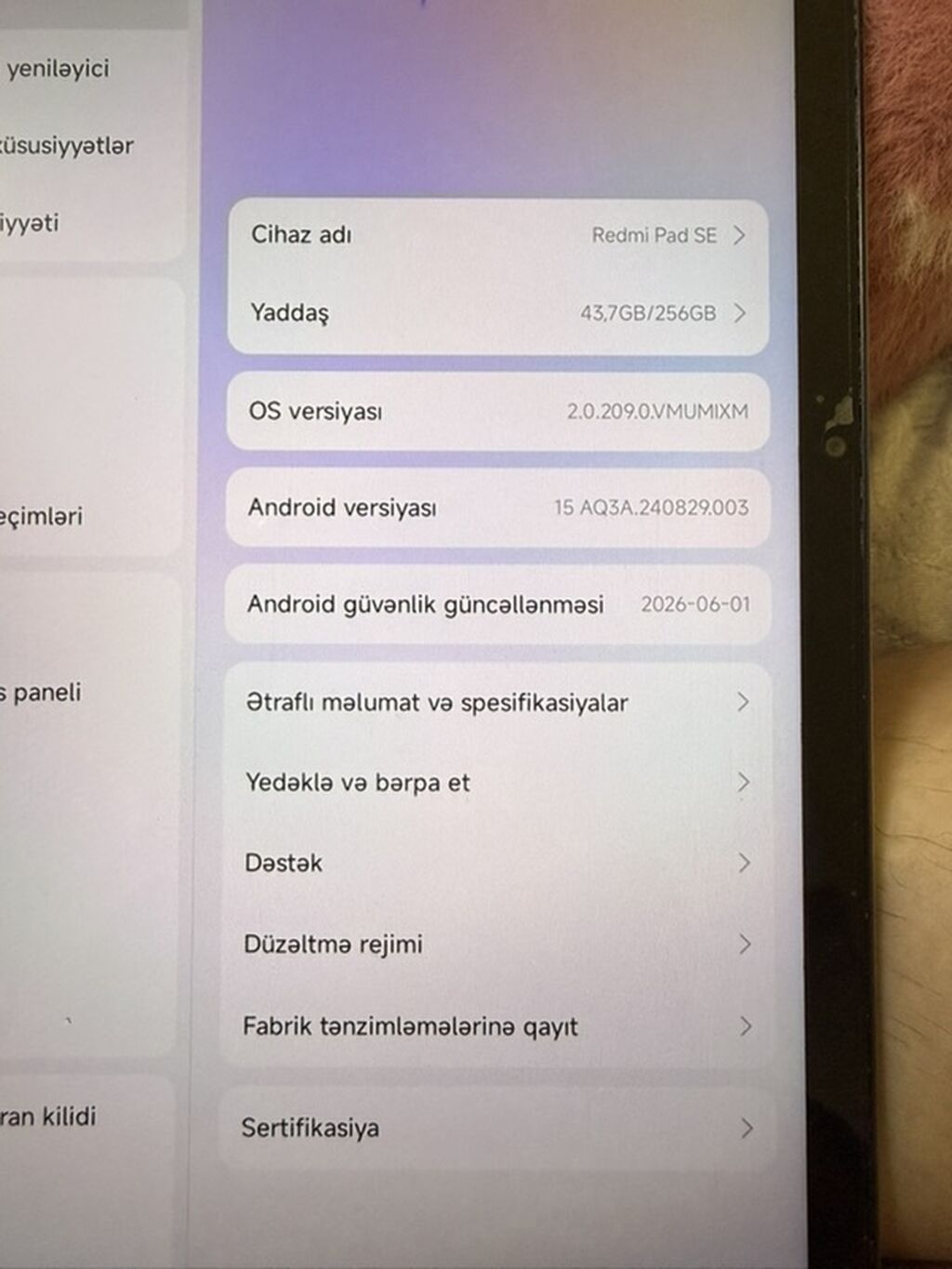 İşlənmiş Xiaomi Redmi Pad SE, 11", 256 GB, Ünvandan götürmə — Xiaomi, Masazır (4)