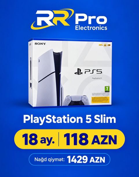 PlayStation 5 Slim oyun konsolu - Rəsmiləşdirilmiş PS5 Slim — Bakı