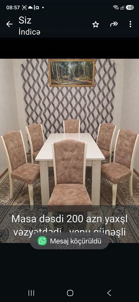 İşlənmiş, 6 stul — Bakı