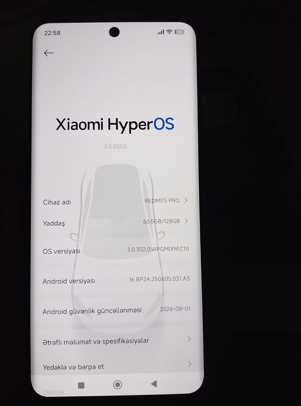 Xiaomi 15 Pro, 128 GB, rəng - Boz, Barmaq izi — Xiaomi, Xaçmaz (3)