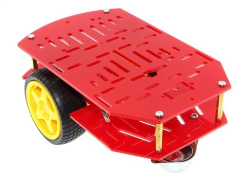 Çoxməqsədli Mobil Robot Platforması – Qırmızı İki mərtəbəli, rəngli — Bakı