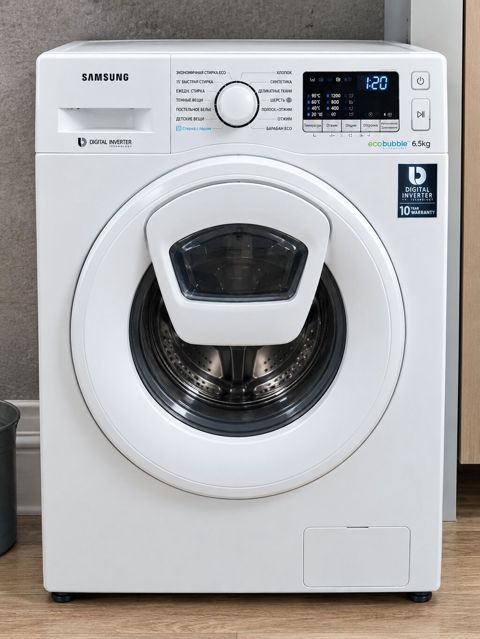 Samsung paltaryuyan maşın – EcoBubble, 6.5 kq, sonradan əlavə etmə ilə — Bakı