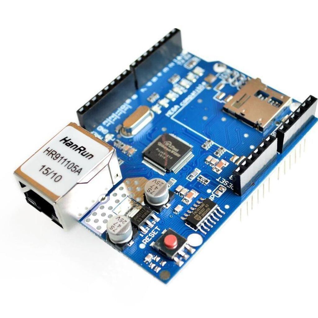 Arduino Ethernet Shield Wiznet W5100 - W5100 çipi ilə Ethernet şəbəkə — Digər, Bakı (4)