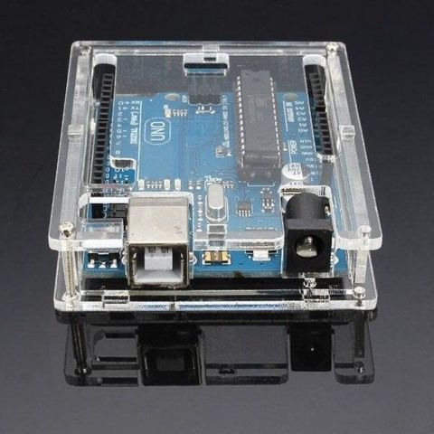 Arduino UNO R3 Qutusu – Şəffaf Pleksiqlas - Material: möhkəm, şəffaf — Bakı